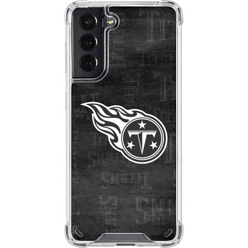 NFL Tennessee Titans Black & White Galaxy S21 5G Clear Case