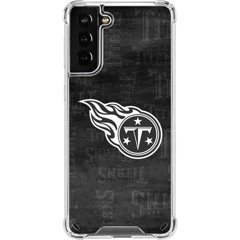 NFL Tennessee Titans Black & White Galaxy S21 Plus 5G Clear Case