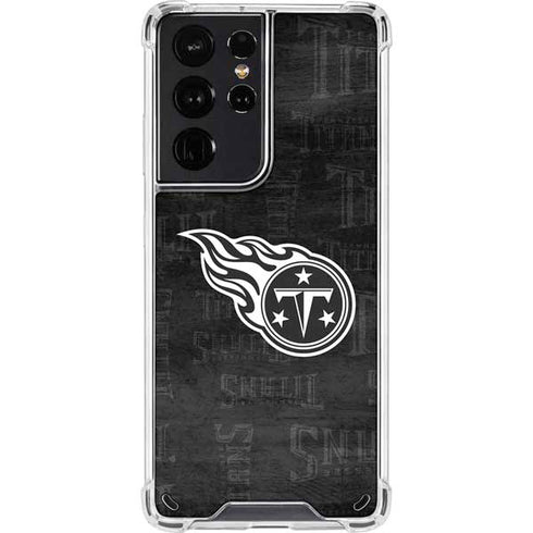 NFL Tennessee Titans Black & White Galaxy S21 Ultra 5G Clear Case