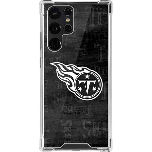 NFL Tennessee Titans Black & White Galaxy S22 Ultra Clear Case