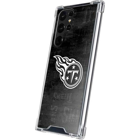 NFL Tennessee Titans Black & White Galaxy S22 Ultra Clear Case