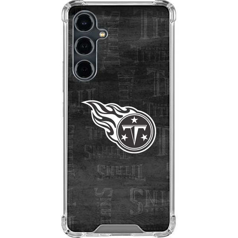 NFL Tennessee Titans Black & White Galaxy S23 FE Clear Case