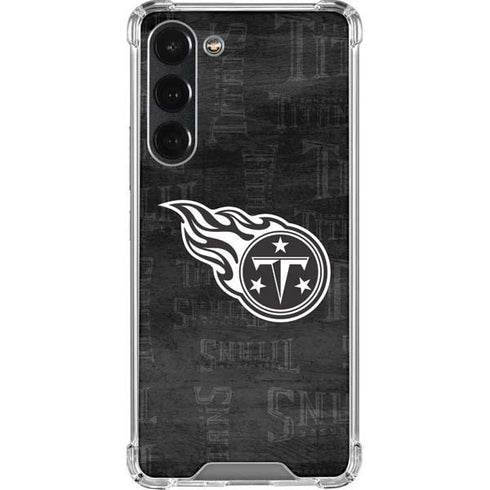 NFL Tennessee Titans Black & White Galaxy S23 Plus Clear Case