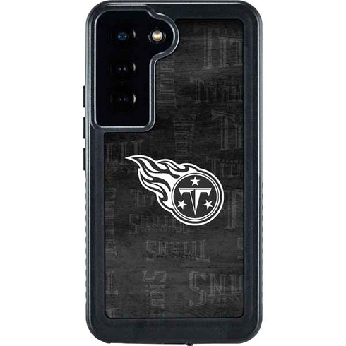 NFL Tennessee Titans Black & White Galaxy S23 Waterproof Case