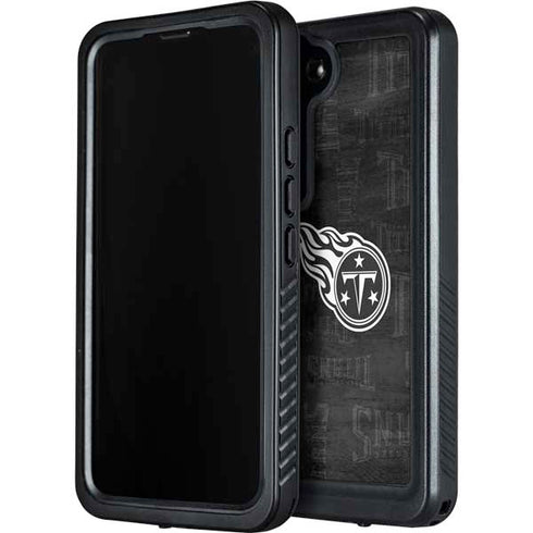 NFL Tennessee Titans Black & White Galaxy S23 Waterproof Case