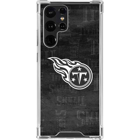 NFL Tennessee Titans Black & White Galaxy S24 Ultra Clear Case