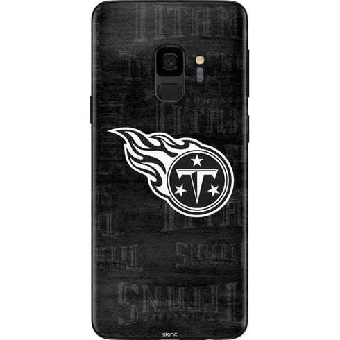 NFL Tennessee Titans Black & White Galaxy S9 Skin