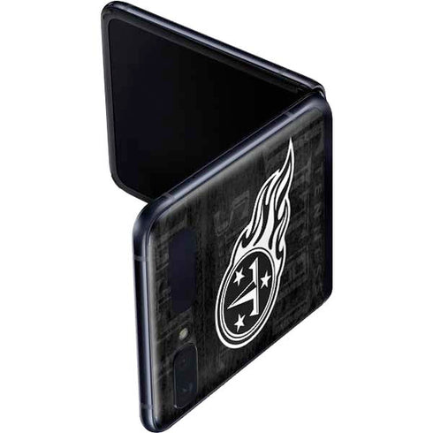 NFL Tennessee Titans Black & White Galaxy Z Flip Skin