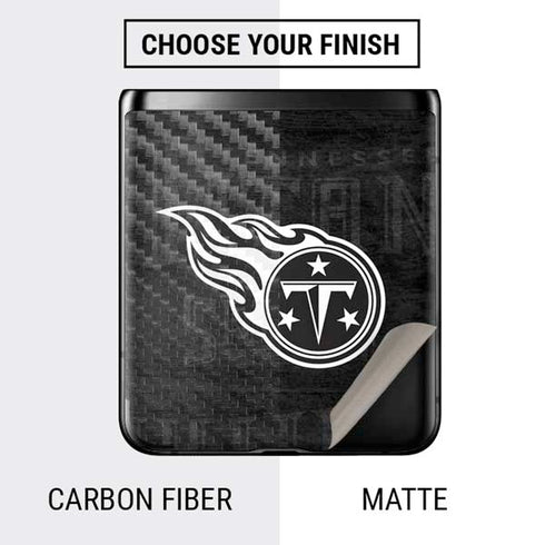 NFL Tennessee Titans Black & White Galaxy Z Flip Skin