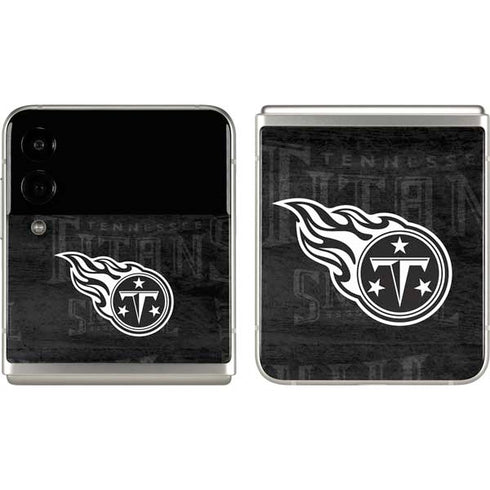 NFL Tennessee Titans Black & White Galaxy Z Flip3 5G Skin