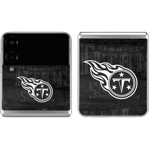 NFL Tennessee Titans Black & White Galaxy Z Flip4 5G Skin
