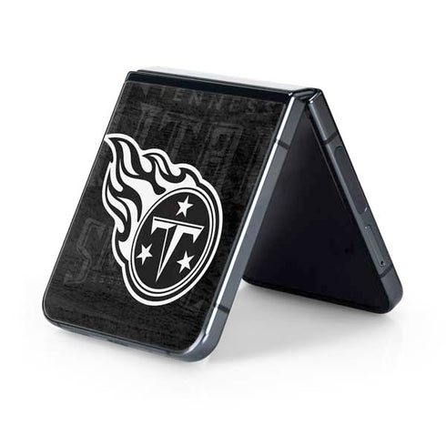 NFL Tennessee Titans Black & White Galaxy Z Flip5 5G Skin
