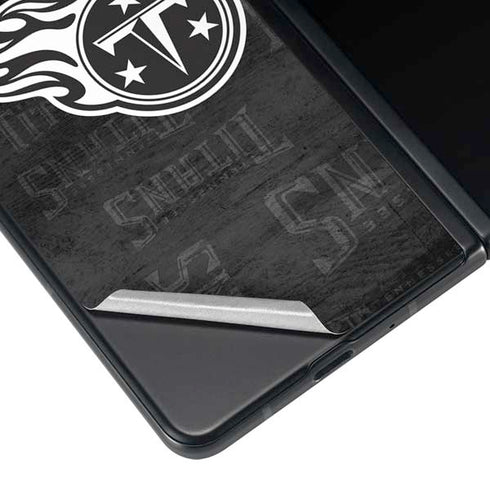 NFL Tennessee Titans Black & White Galaxy Z Fold4 5G Skin