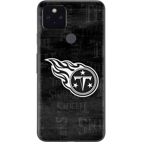 NFL Tennessee Titans Black & White Google Pixel 5a Skin