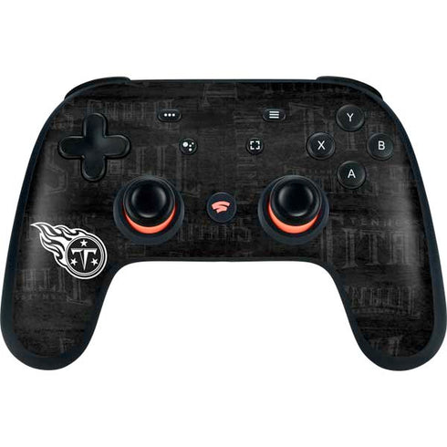 NFL Tennessee Titans Black & White Google Stadia Controller Skin