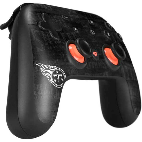 NFL Tennessee Titans Black & White Google Stadia Controller Skin