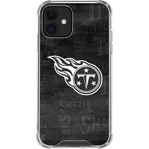 NFL Tennessee Titans Black & White iPhone 12 Mini Clear Case