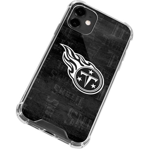 NFL Tennessee Titans Black & White iPhone 12 Mini Clear Case
