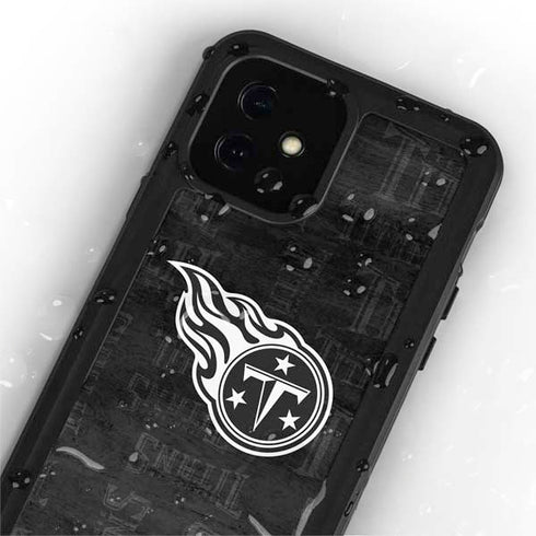 NFL Tennessee Titans Black & White iPhone 12 Mini Waterproof Case