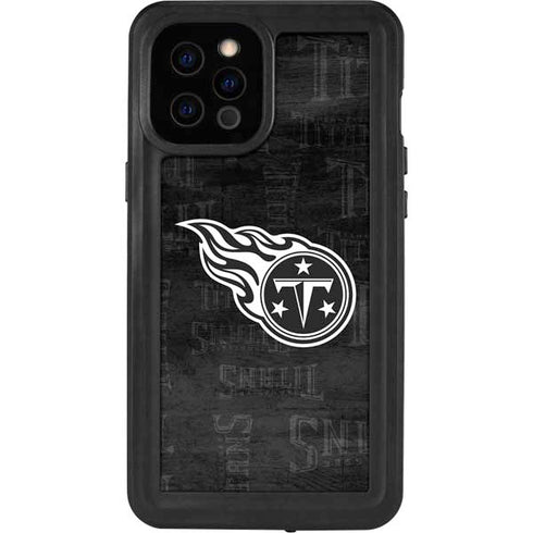 NFL Tennessee Titans Black & White iPhone 12 Pro Max Waterproof Case