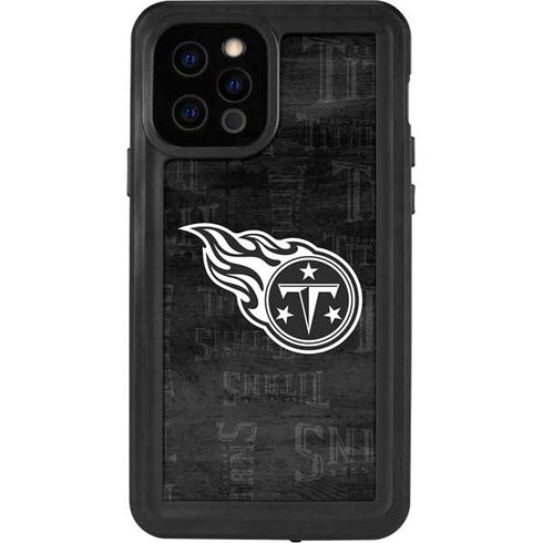 NFL Tennessee Titans Black & White iPhone 12 Pro Waterproof Case