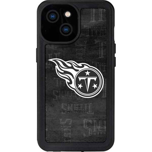 NFL Tennessee Titans Black & White iPhone 13 Mini Waterproof Case