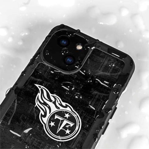 NFL Tennessee Titans Black & White iPhone 13 Mini Waterproof Case