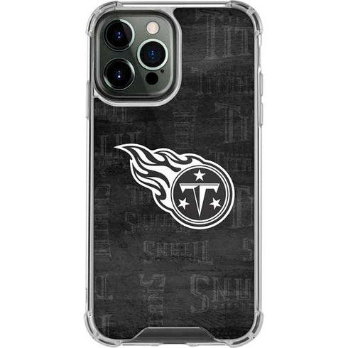 NFL Tennessee Titans Black & White iPhone 13 Pro Max Clear Case