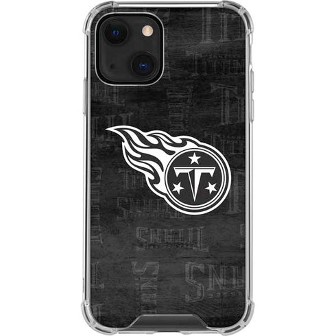 NFL Tennessee Titans Black & White iPhone 14 Plus Clear Case
