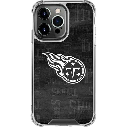 NFL Tennessee Titans Black & White iPhone 14 Pro Clear Case