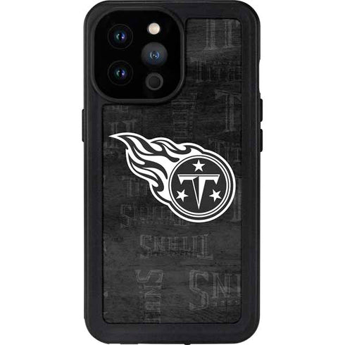 NFL Tennessee Titans Black & White iPhone 14 Pro Max Waterproof Case