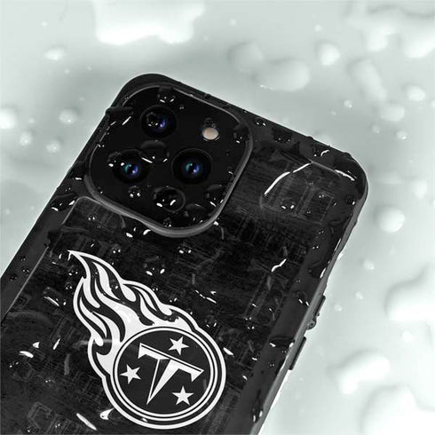NFL Tennessee Titans Black & White iPhone 14 Pro Max Waterproof Case
