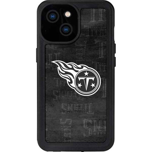 NFL Tennessee Titans Black & White iPhone 15 Waterproof Case