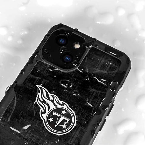 NFL Tennessee Titans Black & White iPhone 15 Waterproof Case