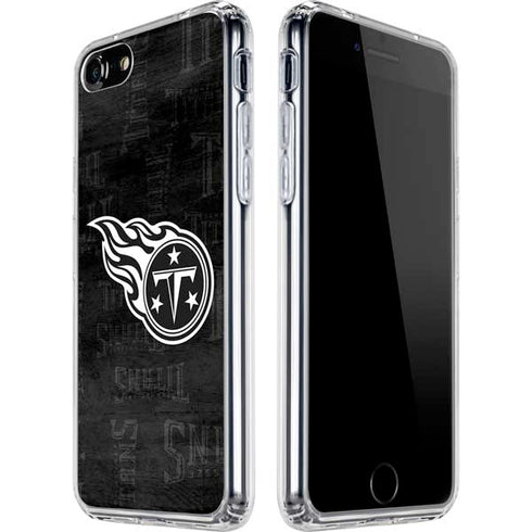 NFL Tennessee Titans Black & White iPhone SE (2nd & 3rd Gen) Clear Case