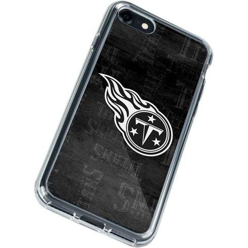 NFL Tennessee Titans Black & White iPhone SE (2nd & 3rd Gen) Clear Case