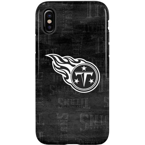 NFL Tennessee Titans Black & White iPhone X Pro Case
