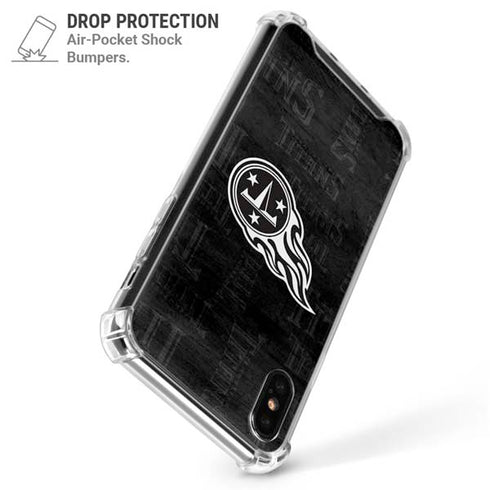 NFL Tennessee Titans Black & White iPhone XS Max Clear Case