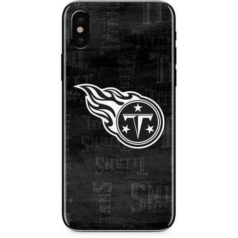 NFL Tennessee Titans Black & White iPhone XS Max Skin