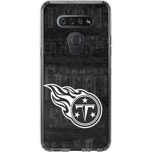 NFL Tennessee Titans Black & White LG K51/Q51 Clear Case