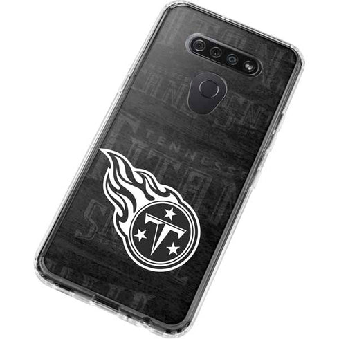 NFL Tennessee Titans Black & White LG K51/Q51 Clear Case