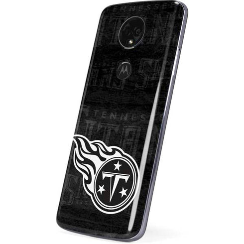 NFL Tennessee Titans Black & White Moto E5 Plus Skin