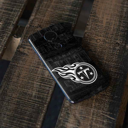 NFL Tennessee Titans Black & White Moto E5 Plus Skin