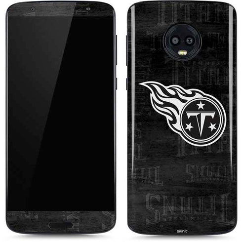 NFL Tennessee Titans Black & White Moto G6 Skin