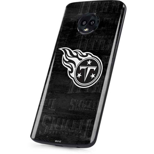 NFL Tennessee Titans Black & White Moto G6 Skin