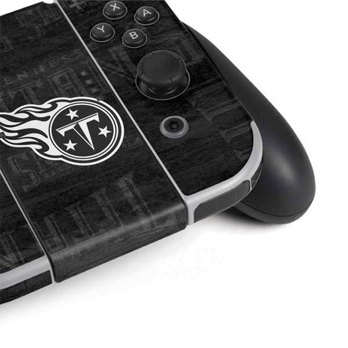 NFL Tennessee Titans Black & White Nintendo Switch OLED (2021) Skin