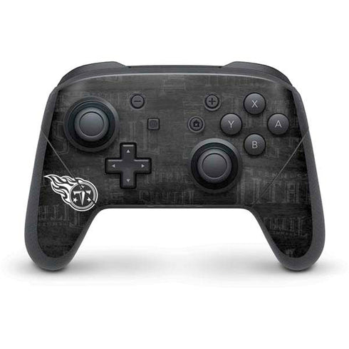 NFL Tennessee Titans Black & White Nintendo Switch Pro Controller Skin