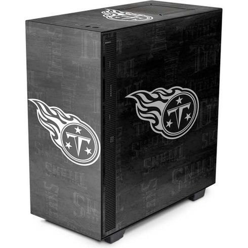 NFL Tennessee Titans Black & White NZXT H510 Compact ATX Mid-Tower Case Skin