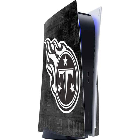 NFL Tennessee Titans Black & White PS5 Console Skin