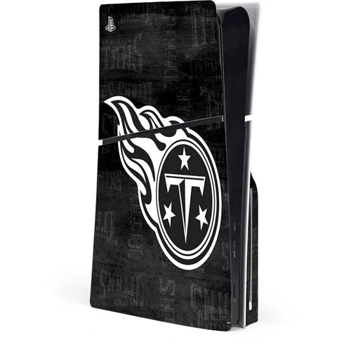 NFL Tennessee Titans Black & White PS5 Slim Disk Console Skin
